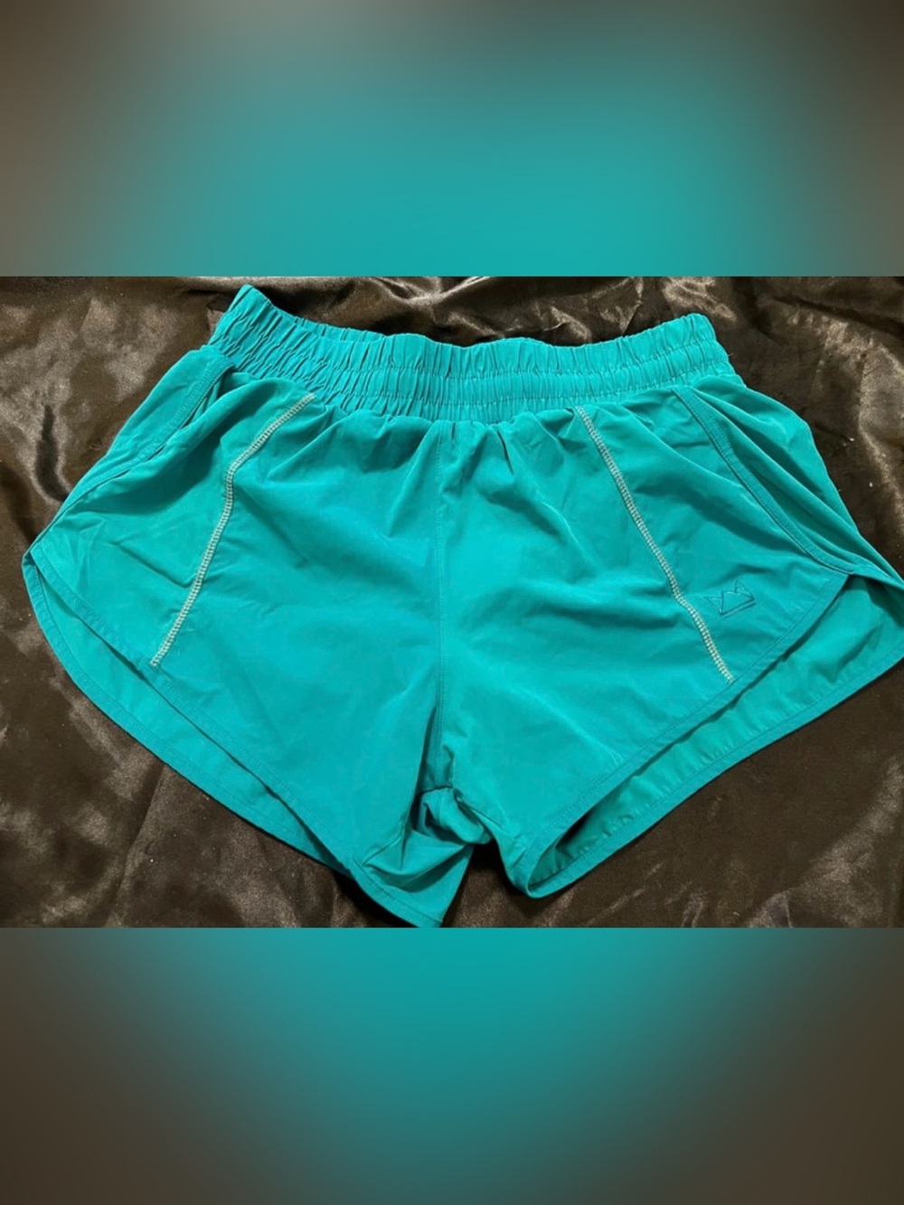 Royal Change by Sydney Cummings Teal High-Waisted Athletic Running Shorts - Size